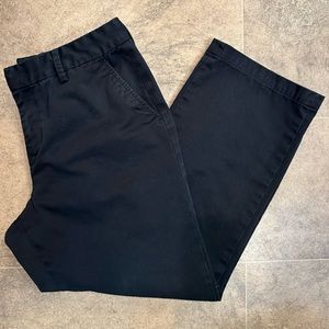 Chaps wide slacks. Ankle length. Black. Size 6.